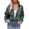 Casual Fashion Loose Plaid Pocket Shirt For Women - Mechano