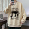 Autumn And Winter Brushed Hoody Pu Handsome Long Sleeve