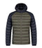 Men's Fleece-lined Thick Hooded Rib Cotton-padded Jacket