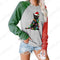 Fashion Clothes Women Long Sleeve Pullover Christmas Black Cat Christmas Light Sweatshirts Ladies T Shirts O - neck Loose T-shirts - Mechano