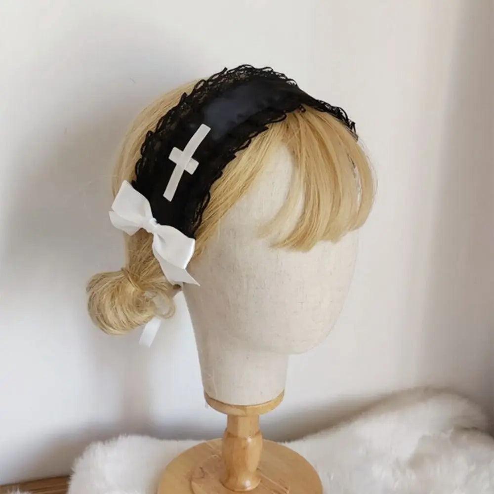 Cosplay Hair Hoop Bow Maid Cloth Ribbon Ruffles Lace Headband Women Accessories Korea Style Headband Gothic Lolita Hair Band