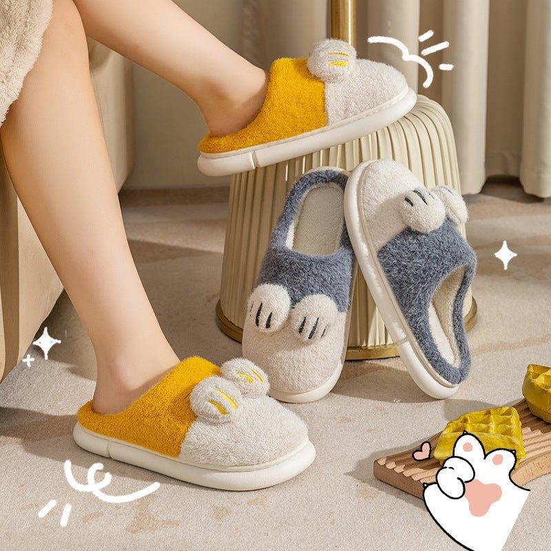 Cotton Slippers Female Cat's Paw Home Couple - Mechano