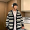 Autumn And Winter Striped Cardigan Sweater Coat For Men