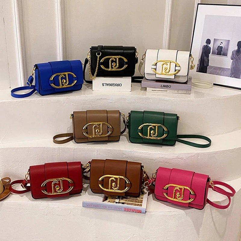 New Handbags For Women Metal Buckle Flap Square Shoulder Bags Fashion Ladies Messenger Bags Females Casual Commute Bags - Mechano