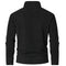 Casual Stand Collar Zipper Fleece Jacket Loose and Simple Design