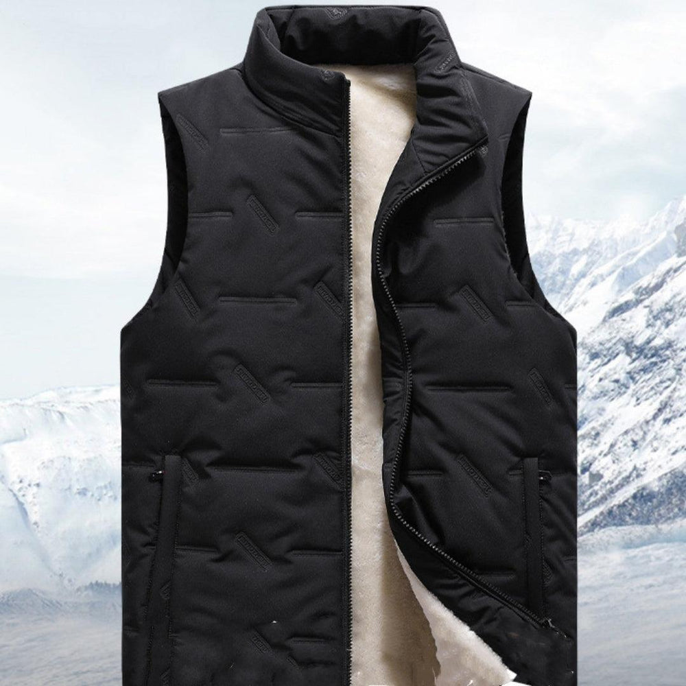 Autumn And Winter Fleece-lined Thickening Stand Collar Cotton Vest