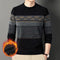 Chenille Velvet Padded Sweater Middle-aged Men's Clothing Thick Warm Jacquard