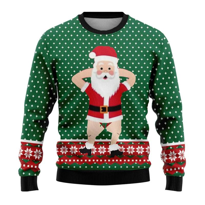 Hilarious Santa Claus Graphic Sweatshirts Funny Christmas Sweaters