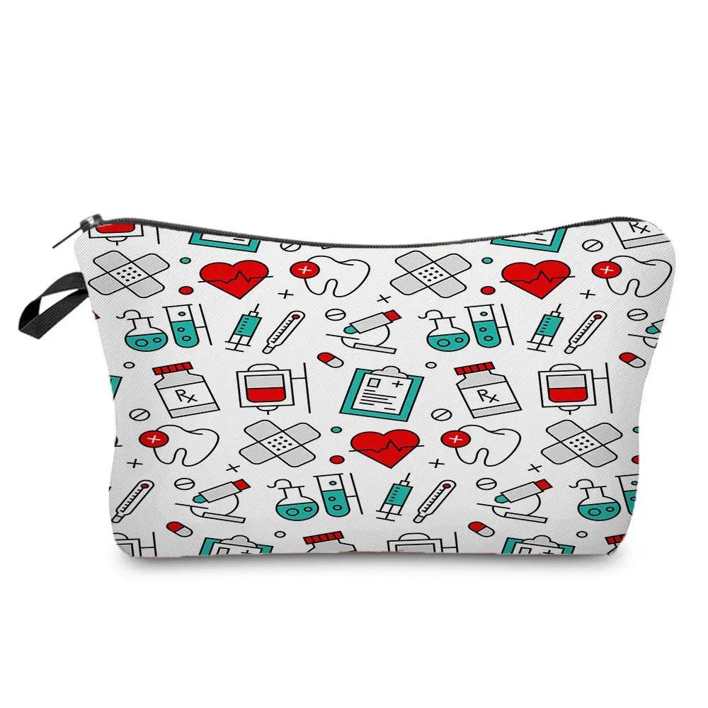 Hot Sale Nurse ECG Printing Women Cosmetic Bags - Mechano