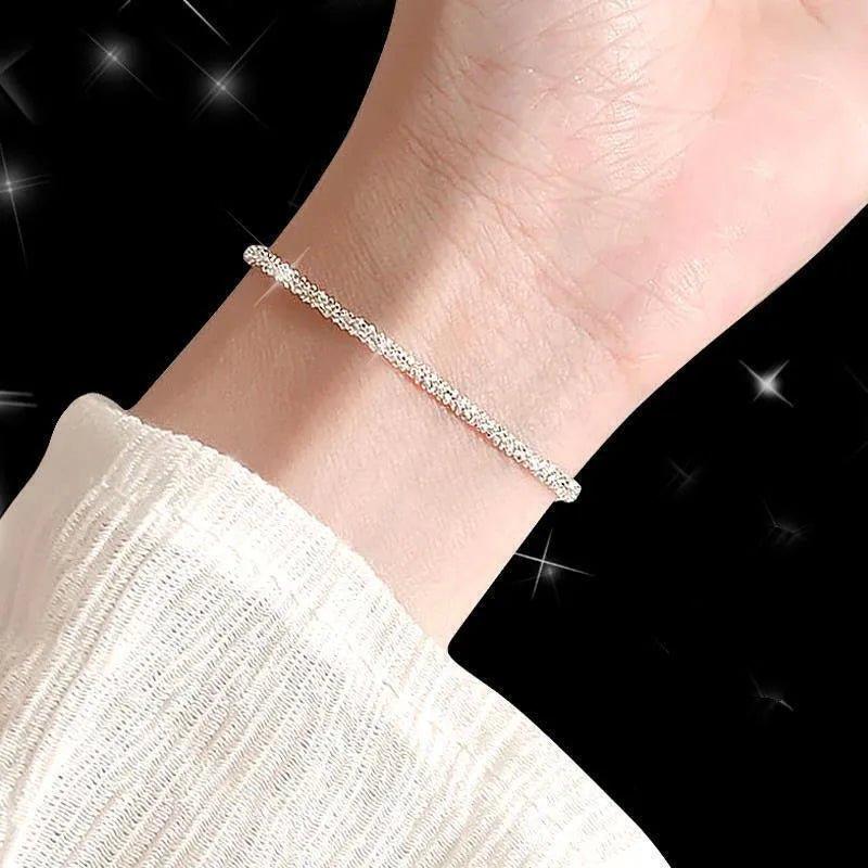 New Popular Silver Colour Sparkling Clavicle Chain Choker Necklace For Women Fine Jewelry Wedding Party Gift - Mechano