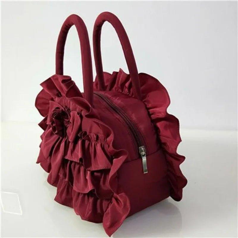 Handmade Floral Cloth Bag for Women Casual Artistic Mori Style - Mechano