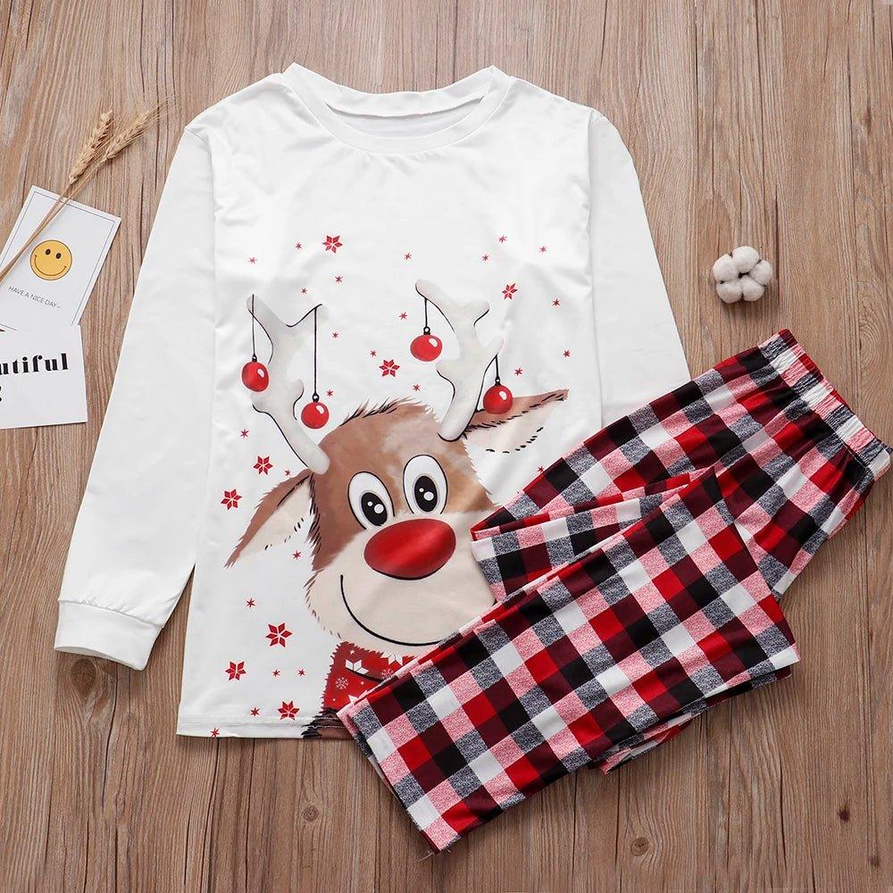 Christmas Family Pajamas Xmas Matching Outfits Deer Adult Kid Pjs Set Baby Jumpsuit Family Matching Pyjamas - Mechano