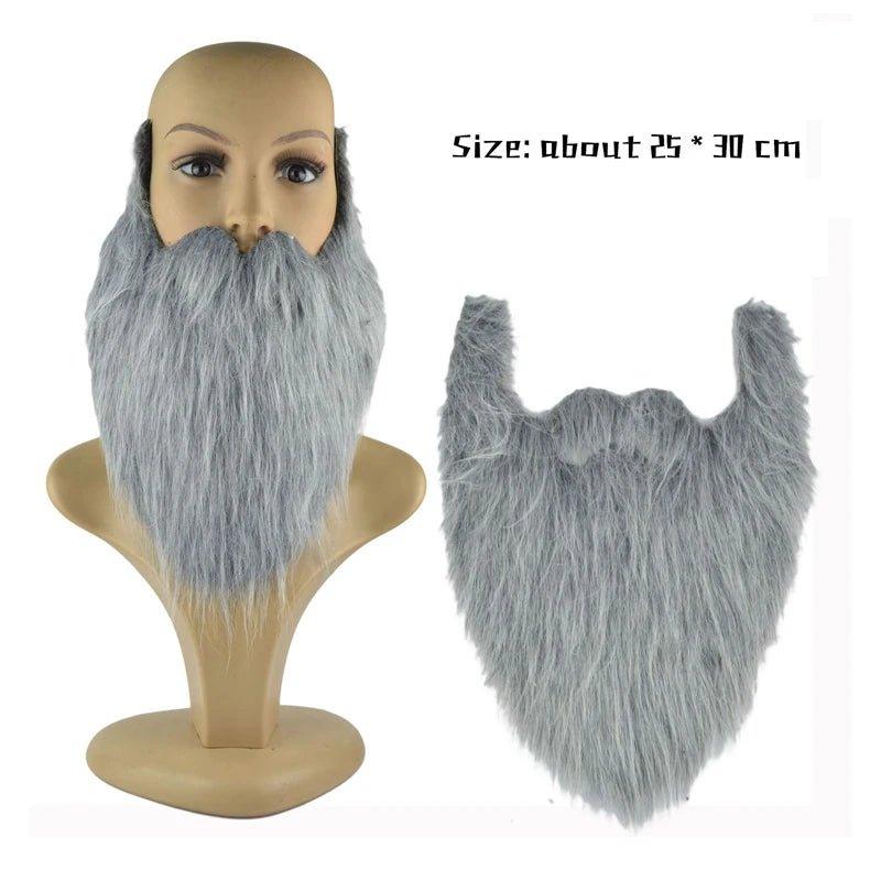 Fake Beards Funny Costume Party Men Women Fake Moustache Halloween & Christmas Beard Facial Hair Disguise Game Party Supplies - Mechano