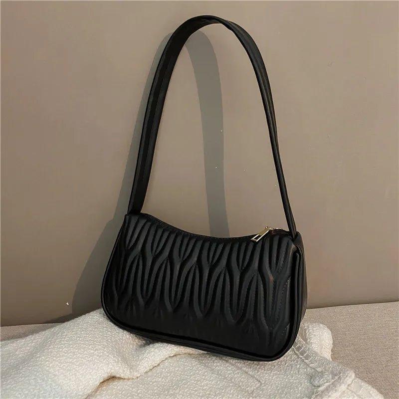 Fashion Women Handbag PU Leather Shoulder Bags Female Casual Solid Messenger Bag for Women Luxury Underarm Bag Feminina - Mechano