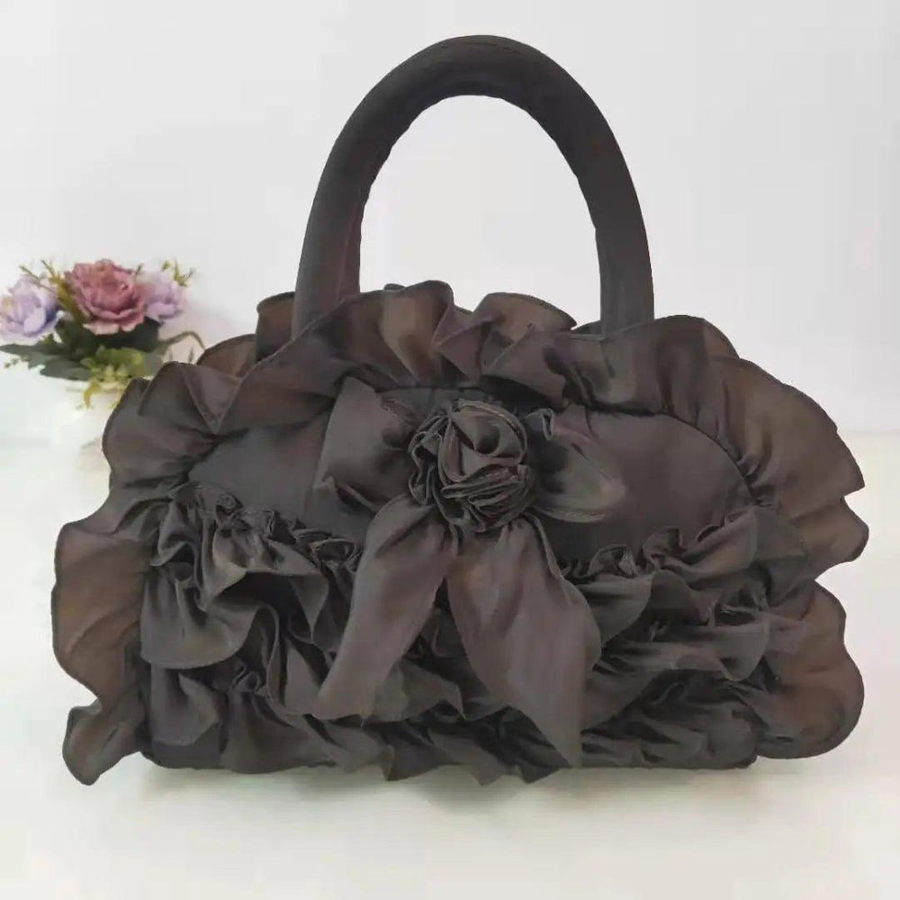 Handmade Floral Cloth Bag for Women Casual Artistic Mori Style - Mechano