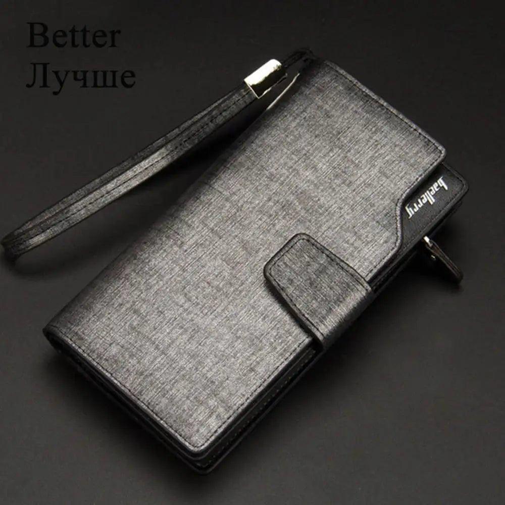 Baellerry Men Wallets Long Style High Quality Card Holder Male Purse Zipper Large Capacity Brand PU Leather Wallet For Men - Mechano