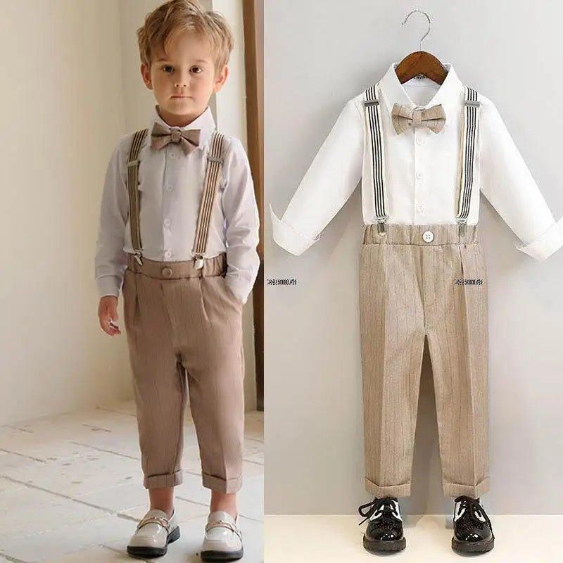 Boys Summer Photograph Dress School Kids Beaufitul Birthday Suit Children Formal Wedding Performance Luxurious Tuxedo Wear - Mechano