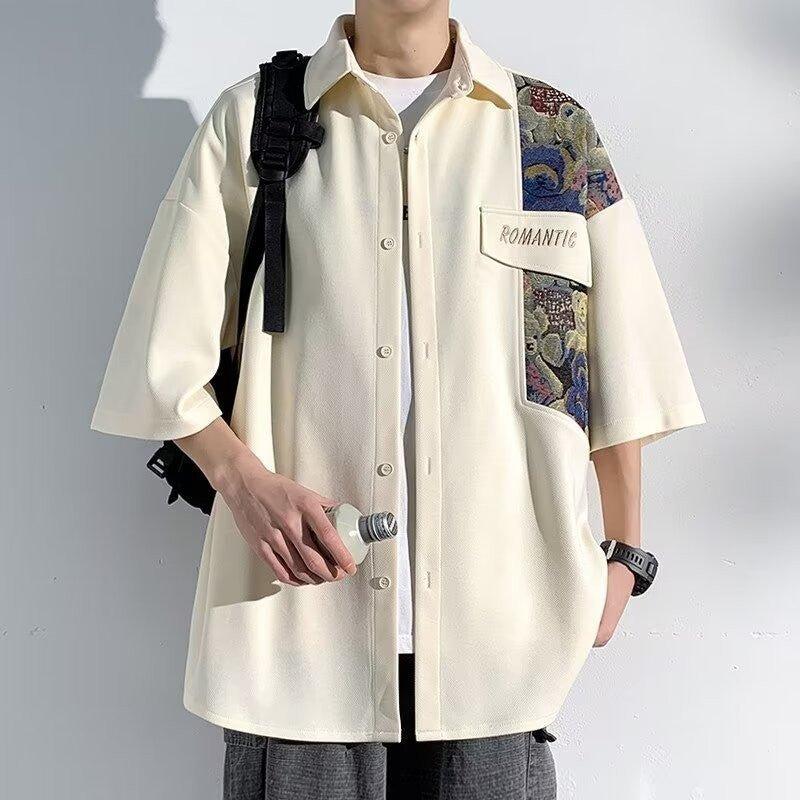 Casual Long Sleeve Lapel Work Clothes Shirt Men's Coat - Mechano