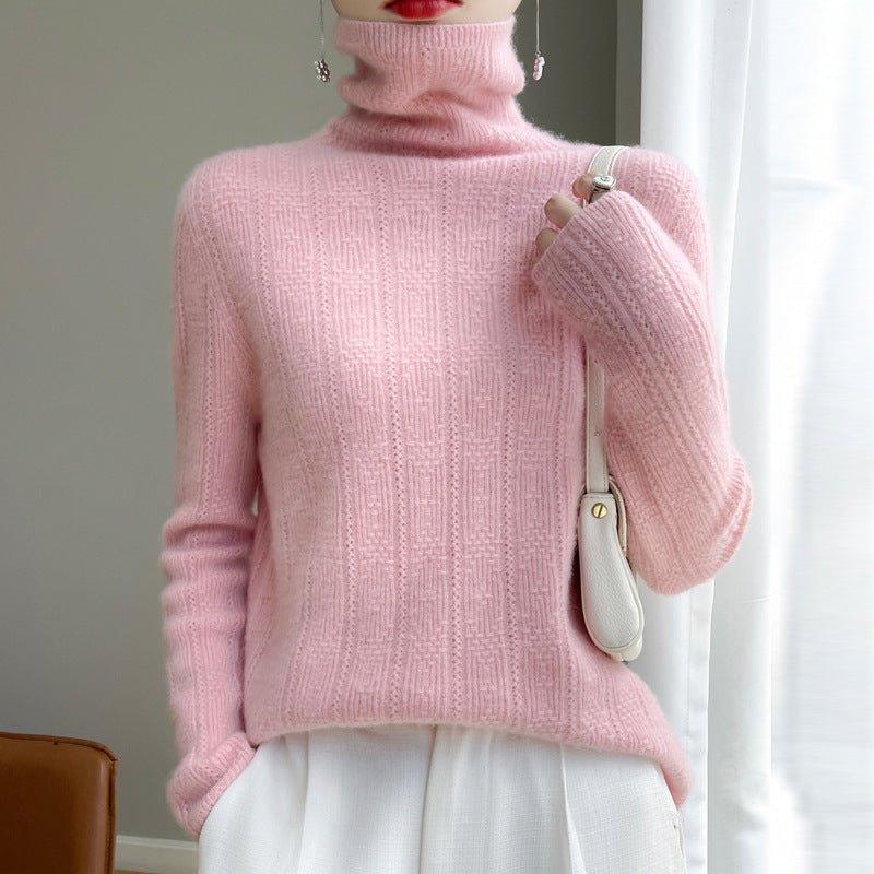 Knitted Outer Wear Underwear Pile Collar Jacquard Sweater - Mechano