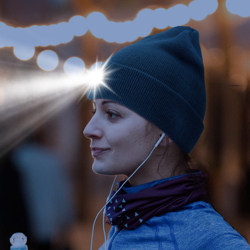 LED Light Knitted Hat Multi-Color for Night Running and Outdoor Riding