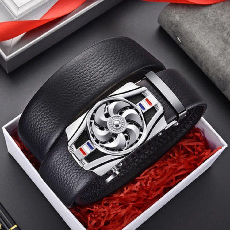 Good Luck Coming Men's Leather Belt Comfortable Click Belt Young Business - Mechano