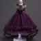 Girls Princess Embroidery Flower Tutu Dress for Wedding and Parties - Mechano