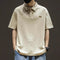 Casual Polo Collar T-shirt Top Loose Trendy Polo Shirt