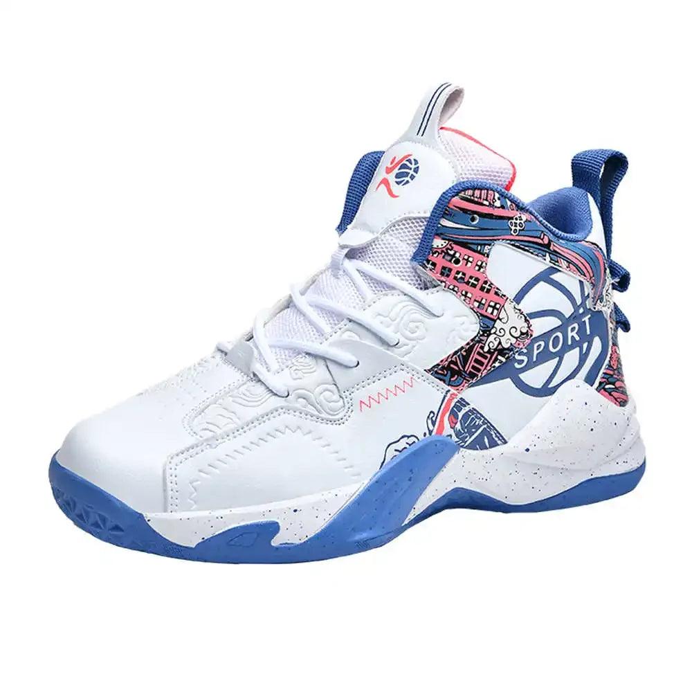 Hightop Number 45 Men’s Basketball Shoes Casual Blue Sneakers - Mechano