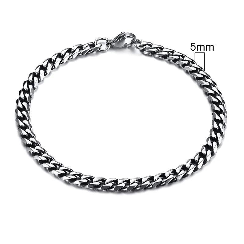 Vnox Men's Miami Cuban Link Chain Bracelet