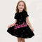 Summer girl dress cute 3D printed Barbie princess girl dress fashionable children's party performance dress - Mechano