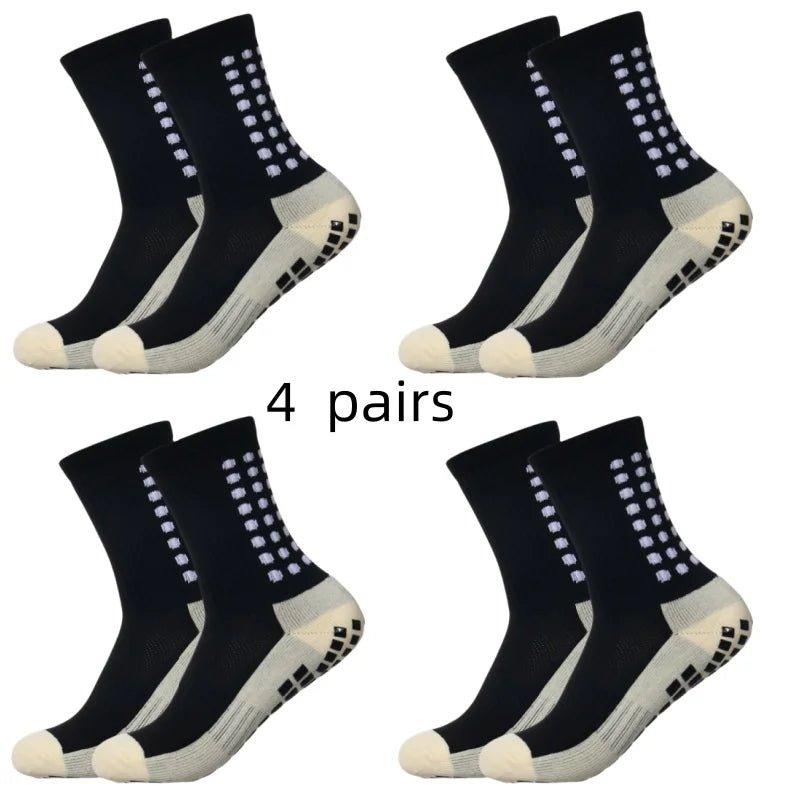 4 Pairs Men's Soccer Socks - Non - Slip Footwear - Mechano